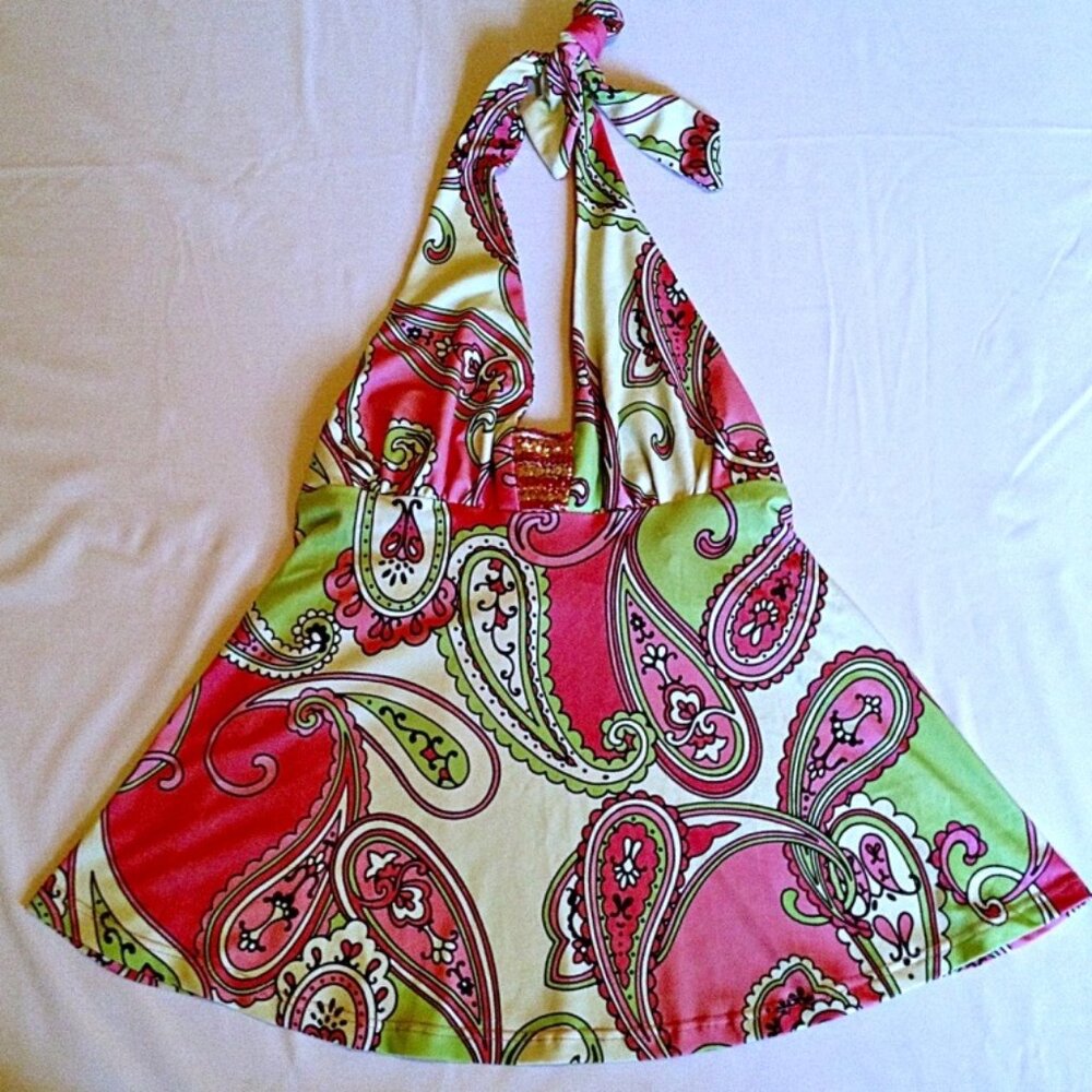 Sassy Halter Neck Paisley Print Top